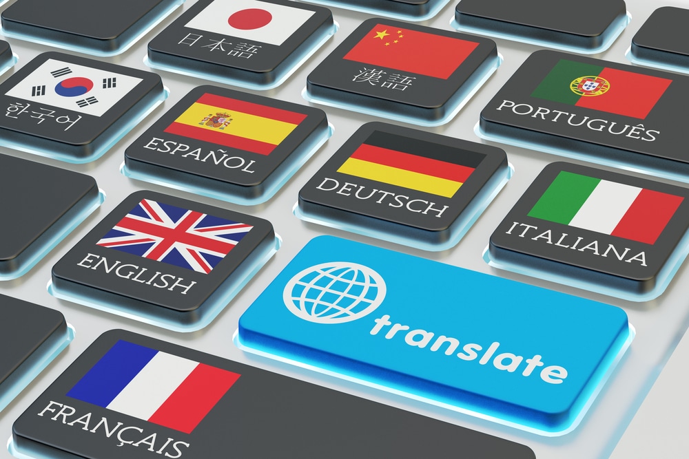 Different translation language options for multi-lingual websites