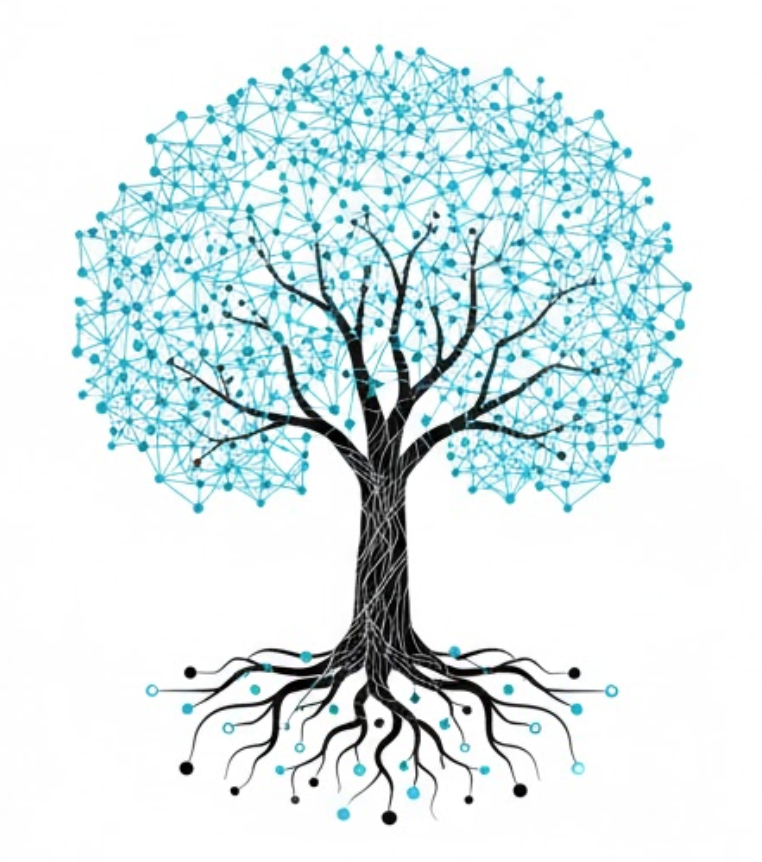 A strong digital tree labeled 'Evergreen', representing Evergreen Content and how it leads to long-term SEO growth.